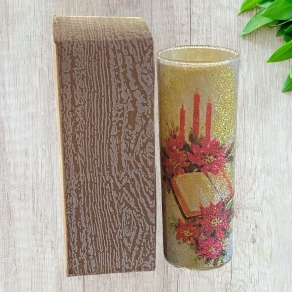 Frostee Light Sugar Candle Poinsettia Warner Press In Box - Picture 8 of 8